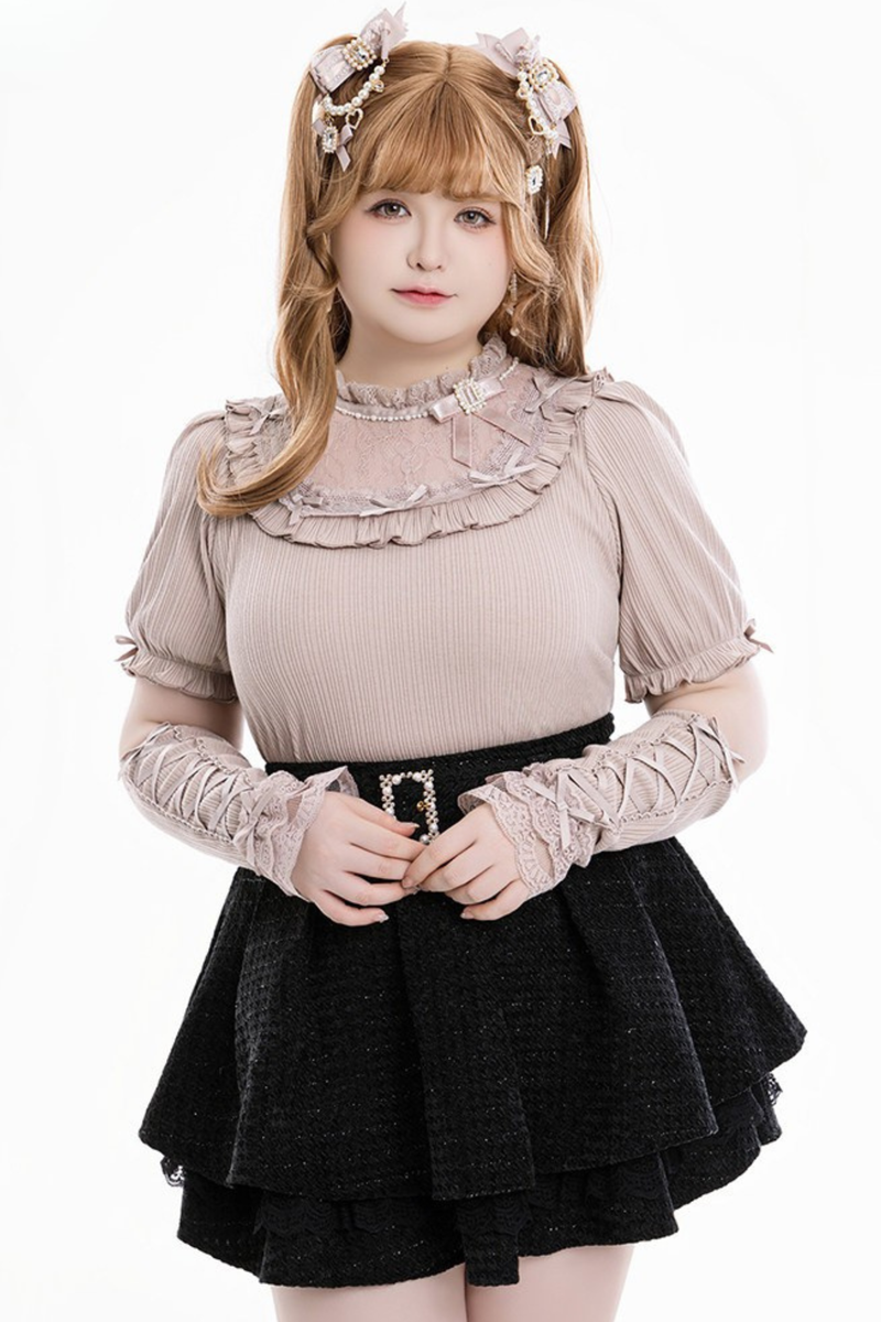 Sweet Cream Knit Top + Arm Warmers