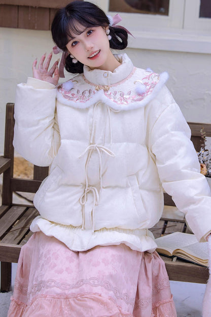 Vanilla Warm Duck Down Jacket Set