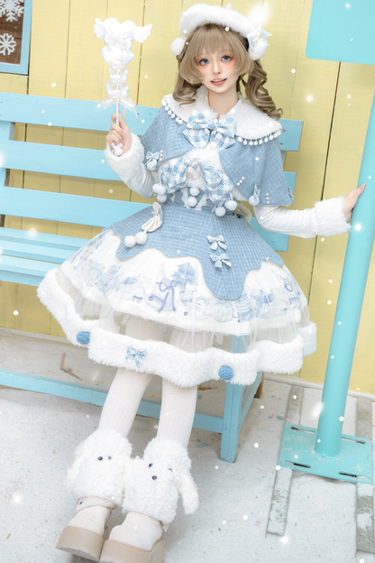 Snow Island Lolita Dress + Top + Shawl