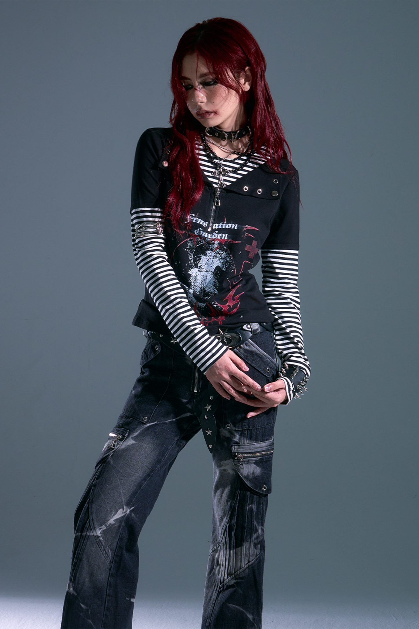 Dark Punk Border Top