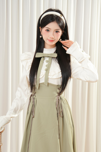 Contrast French Retro Dress