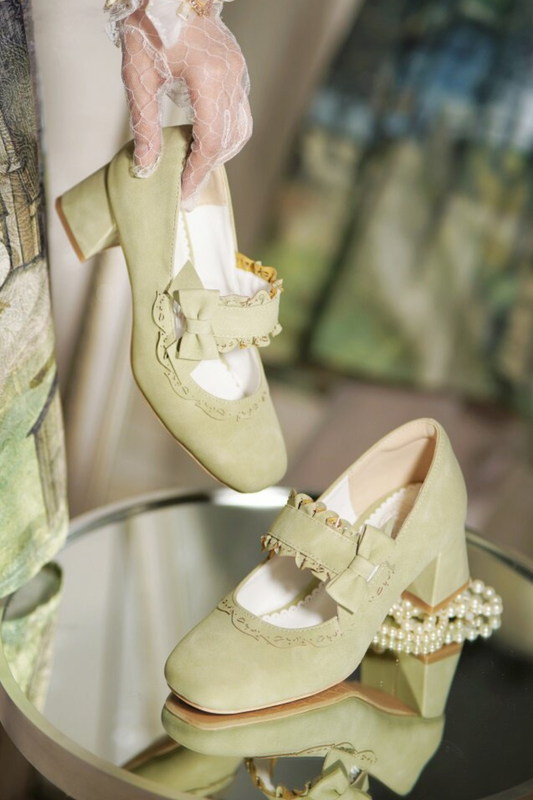 Butterfly Mid Heel Lolita Shoes