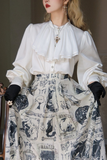 Satin Puff Sleeve Blouse
