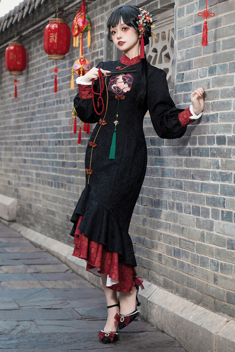 Snow Chinese-style Girly Dress