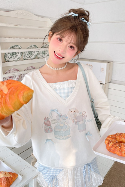 Girlfriend Sweet Top + Gingham Plaid Pants