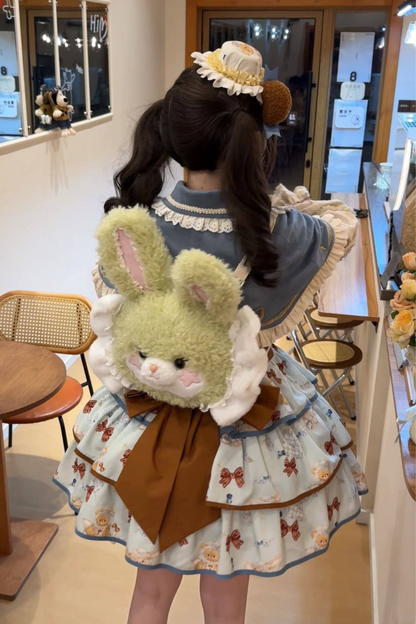 Seaside Bear Tea Party Lolita Dress + Cape