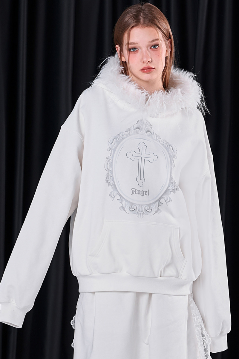 Fur Hood Loose Top