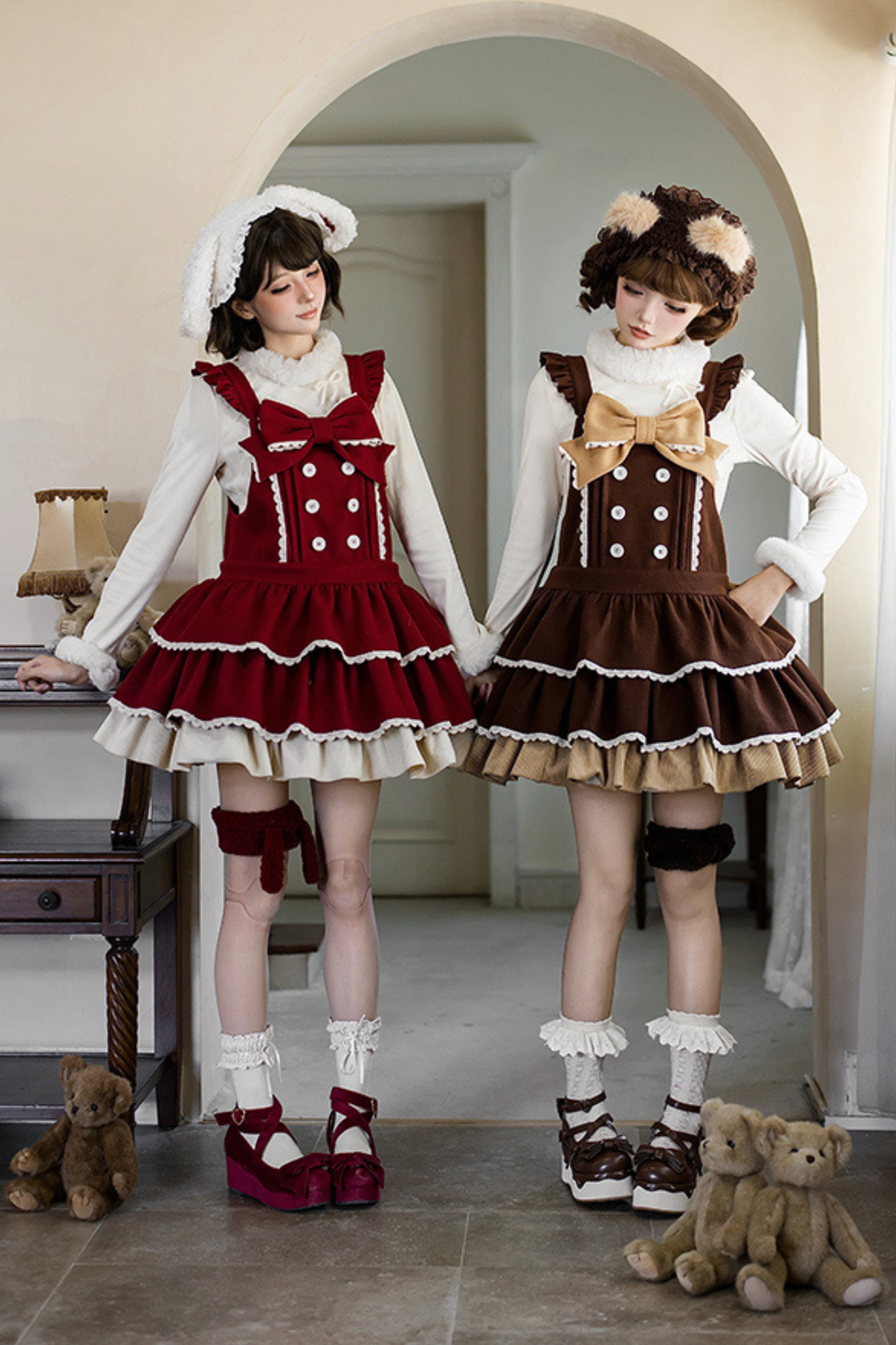 Doll Lolita Dress + Top + Animal Leg Loops + Animal Headband