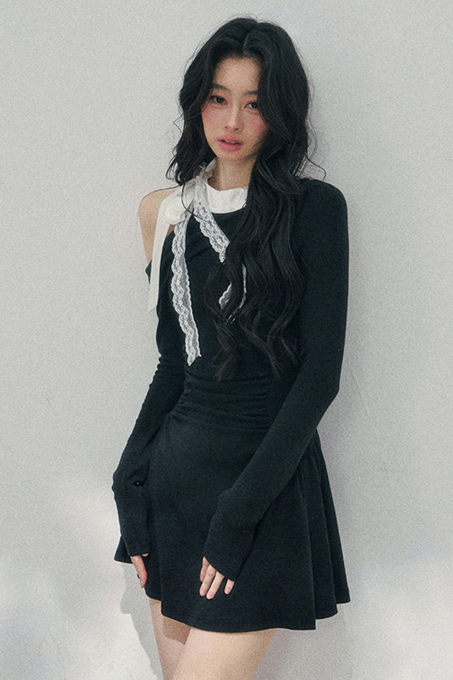 French Lace Off Shoulder Dress