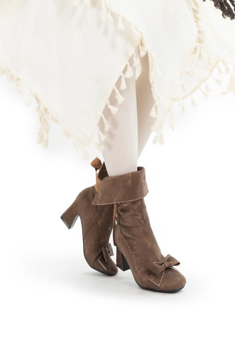 Retro Sweet Ribbon Lolita Short Boots