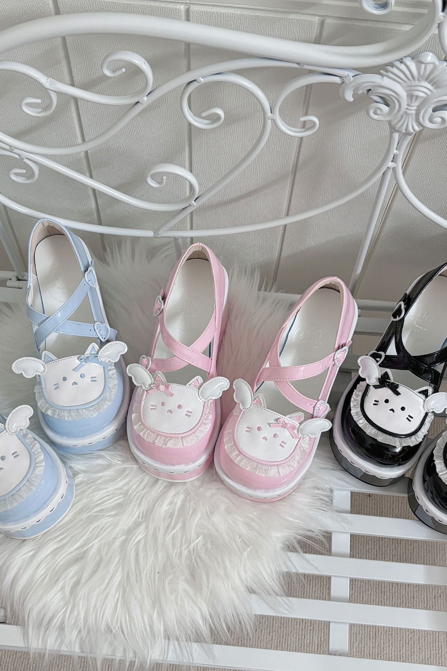 Meow Fray Animal Platform Shoes