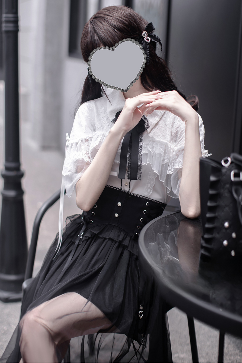 [pre-order] Jirai Cape Top + Sheer Skirt + Ribbon