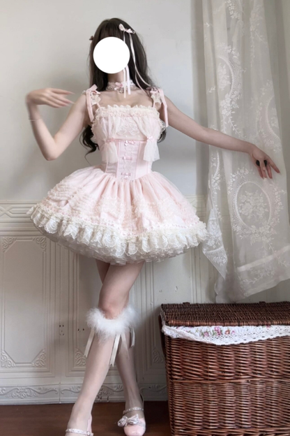 Sweet Jenny Lolita Jumper Skirt + Necklace + Hat + Headband