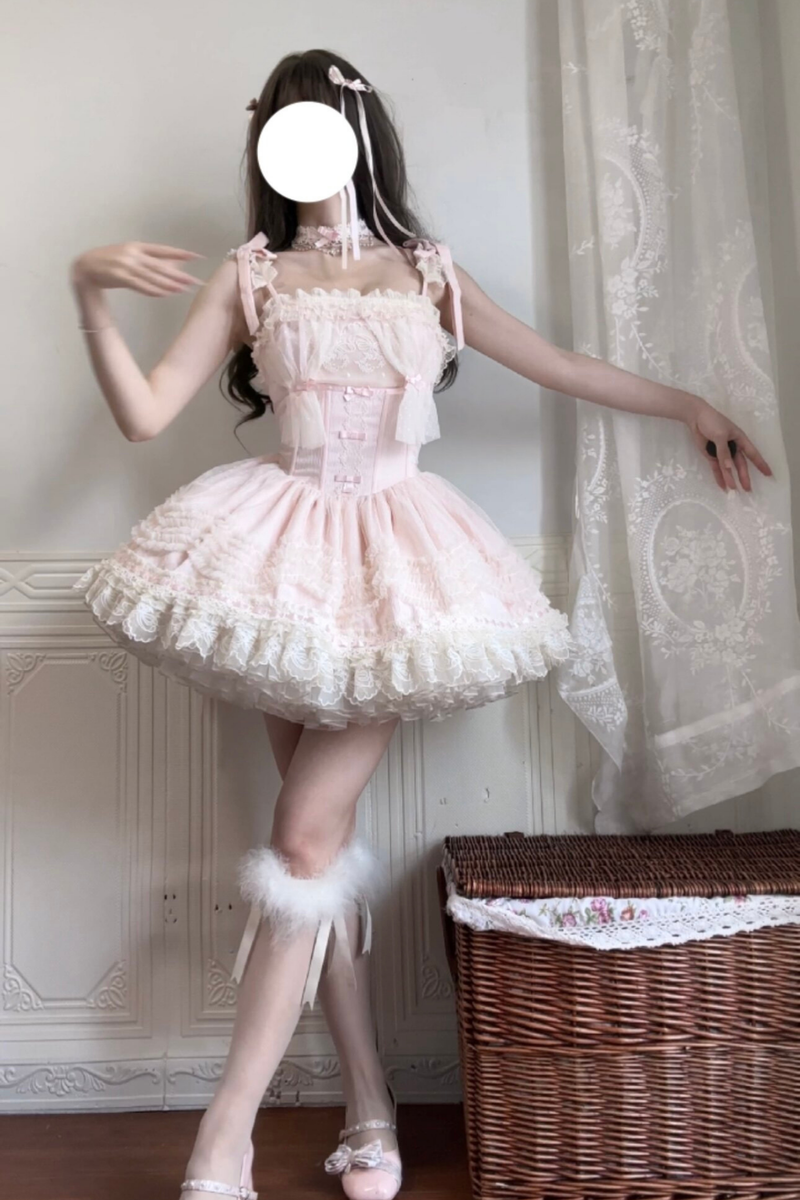 Sweet Jenny Lolita Jumper Skirt + Necklace + Hat + Headband