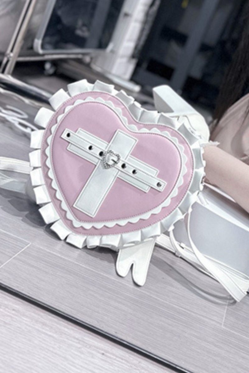 Ruffled Subculture Heart Bag