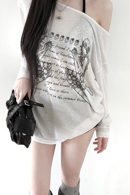 One Shoulder Top + Innerwear + Loose Pants