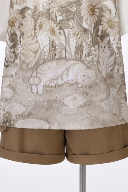 [pre-order] Neutral Style Art Design Shirt + Camisole + Shorts