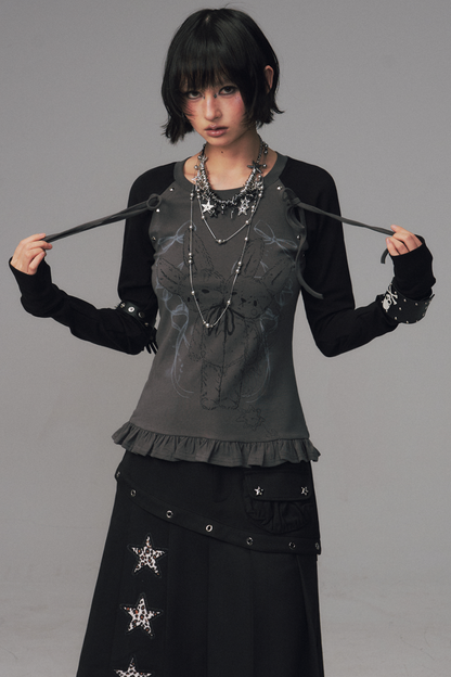 Bicolor Dark Punk Top