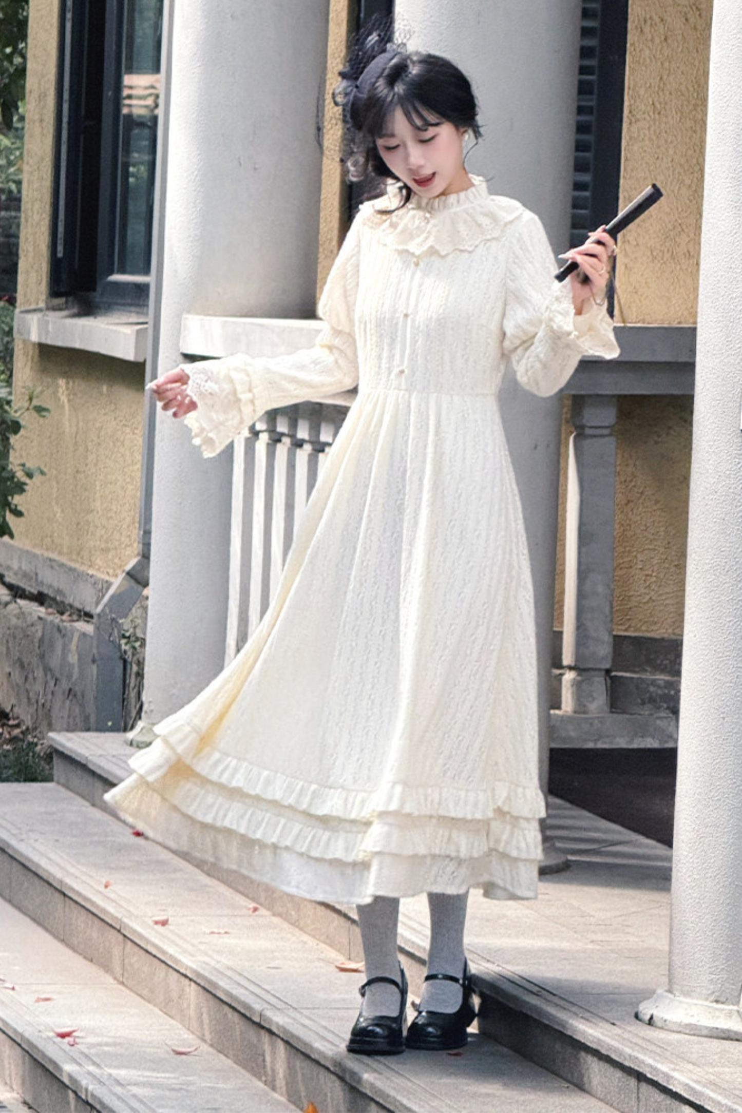 Candlelight Antique Lace Dress + Vest Dress + Bag + Brooch