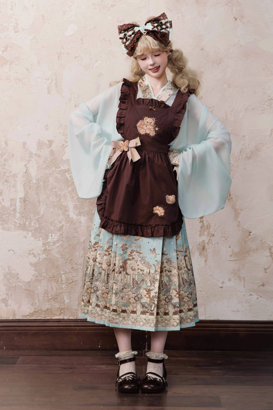 Little Bear Dessert House Dress + Skirt + Apron + Brooch + Overskirt