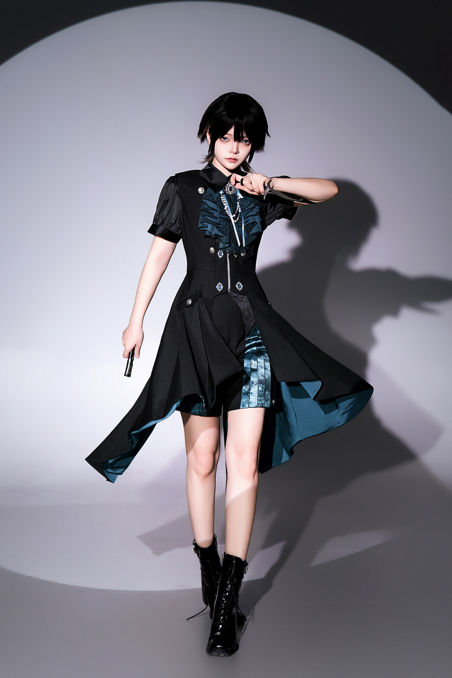 Dark Mode Asymmetric Jacket + Dress + Pants