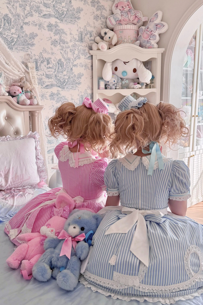 [pre-order] Retro Doll-like Lolita Dress + Hair Band + Clip + Bonnet + Hat