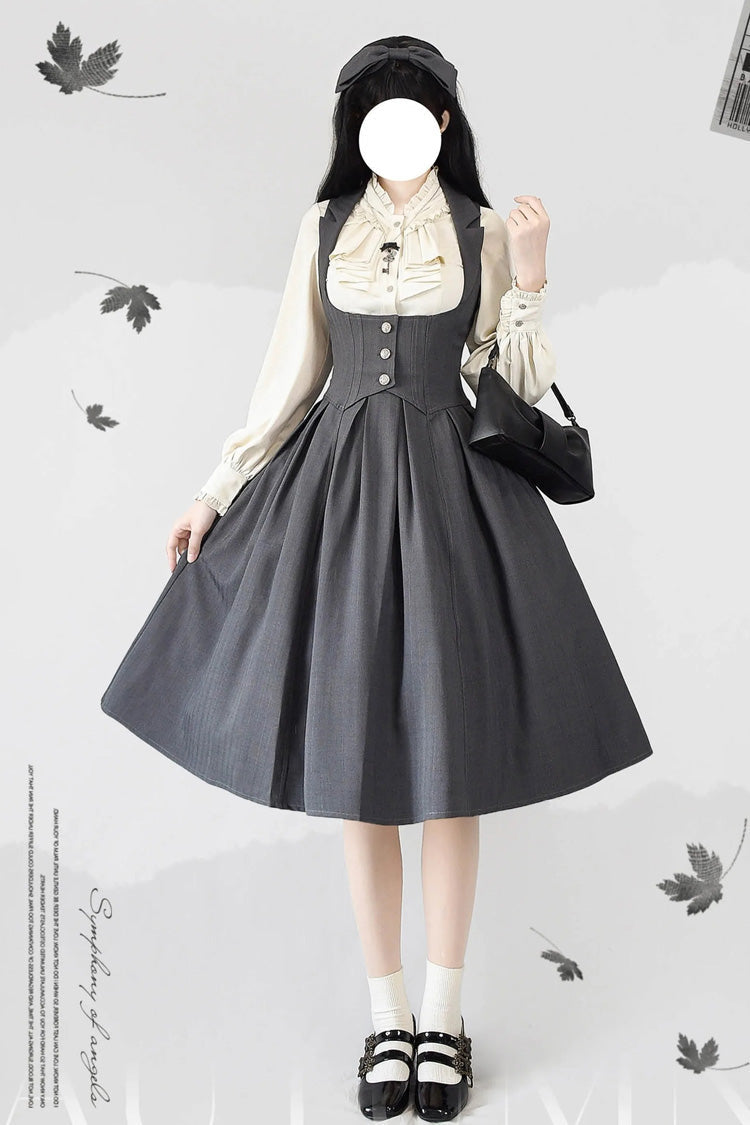 [forest Knows Fall] Sleeveless Classic Bust-support Lolita Dress 2 Colors