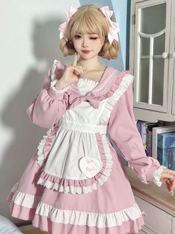 Sweet College Style Sailor Maid Lolita Dress