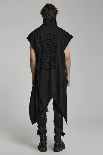 Spiked Hem Doomsday Irregular Steampunk Vest 2 Colors