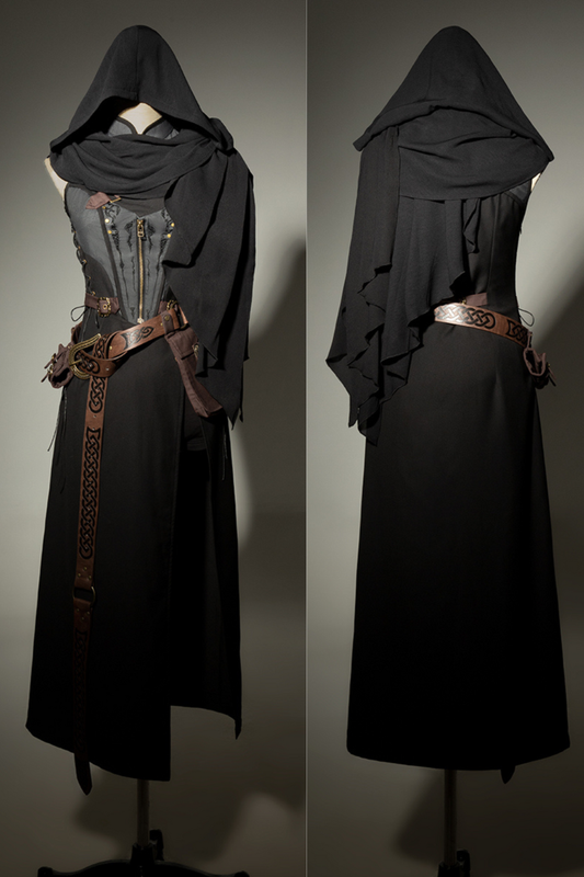 [reserved Item] Punk Style Dark Gothic Dress + Shorts + Shawl + Sleeves + Belt Bag