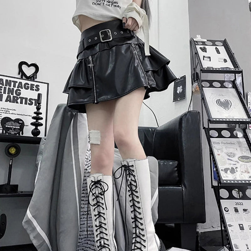 Leather Mini Skirt