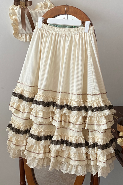Briana Bear Print Dream Doll Lolita Dress + Jsk + Skirt + Shirt + Petticoat