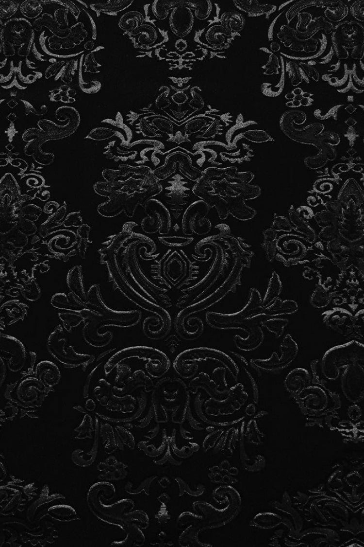 Long Sleeves Embossed Velvet Print Gothic Blouse 2 Colors