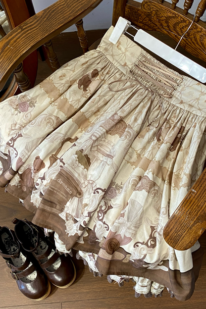 Briana Bear Print Dream Doll Lolita Dress + Jsk + Skirt + Shirt + Petticoat