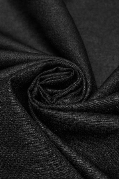 Black Stand Collar Long Puff Sleeves Ruffle Pleated Gothic Blouse