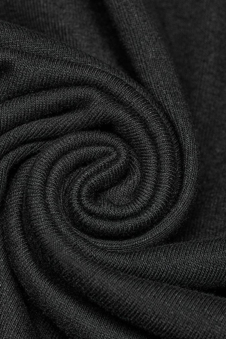 Black Sleeveless Stitching Zipper Steampunk Vest