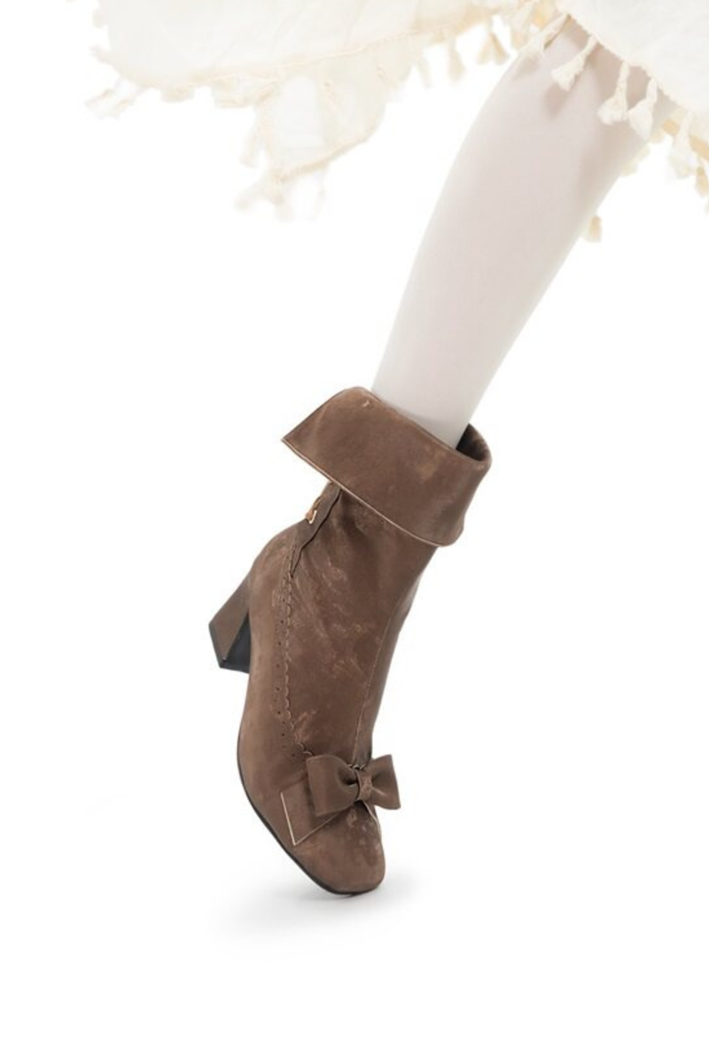 Retro Sweet Ribbon Lolita Short Boots