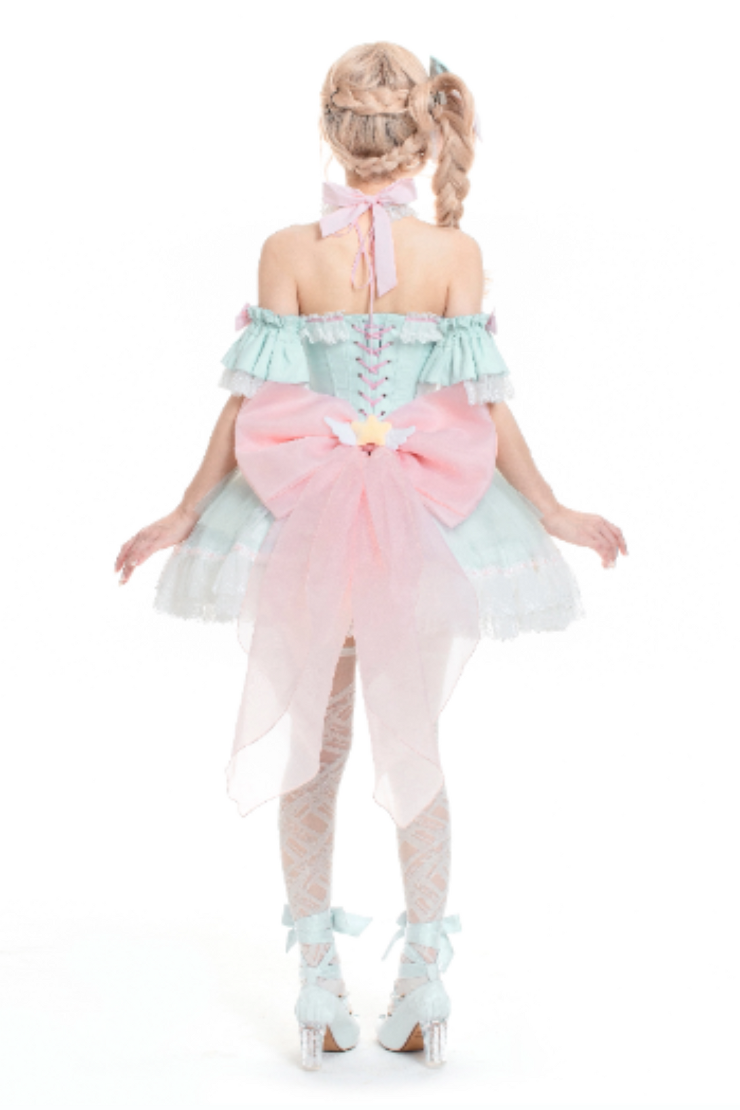 Magic Fairy Sparkling Water Lolita Top + Skirt + Hair Clip + Tail + Magic Stitching