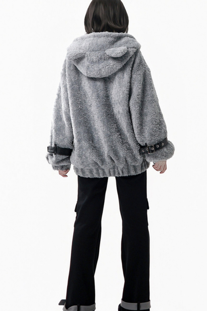 Patchwork Fur Hooded Coat + Pants + Shirt + Skirt + Leg Warmers