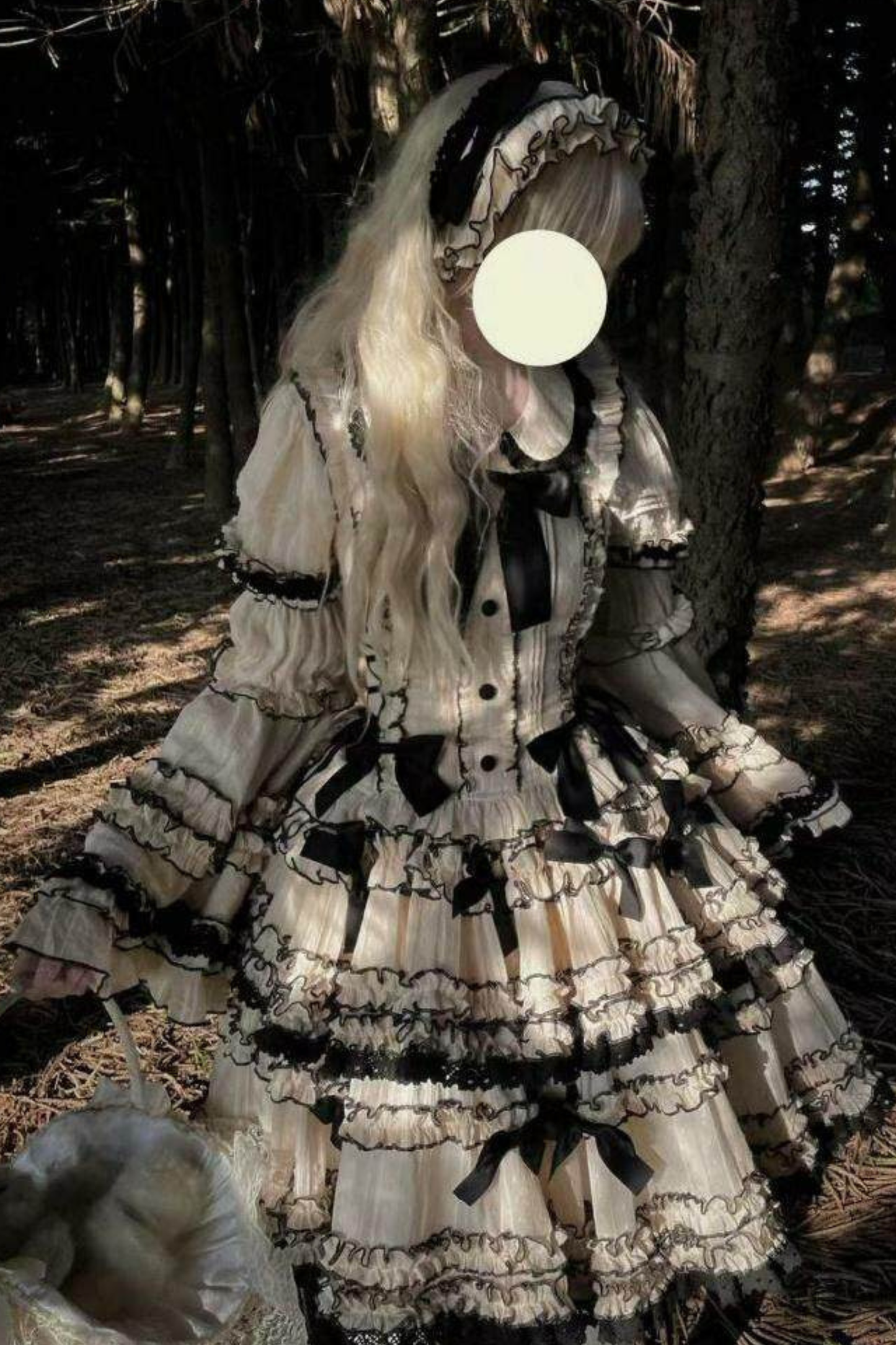 Pure Girl Ribbon Lolita Skirt + Innerwear + Vest + Hair Band + Sleeve