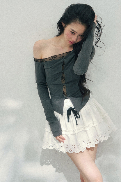Lace Off Shoulder Top