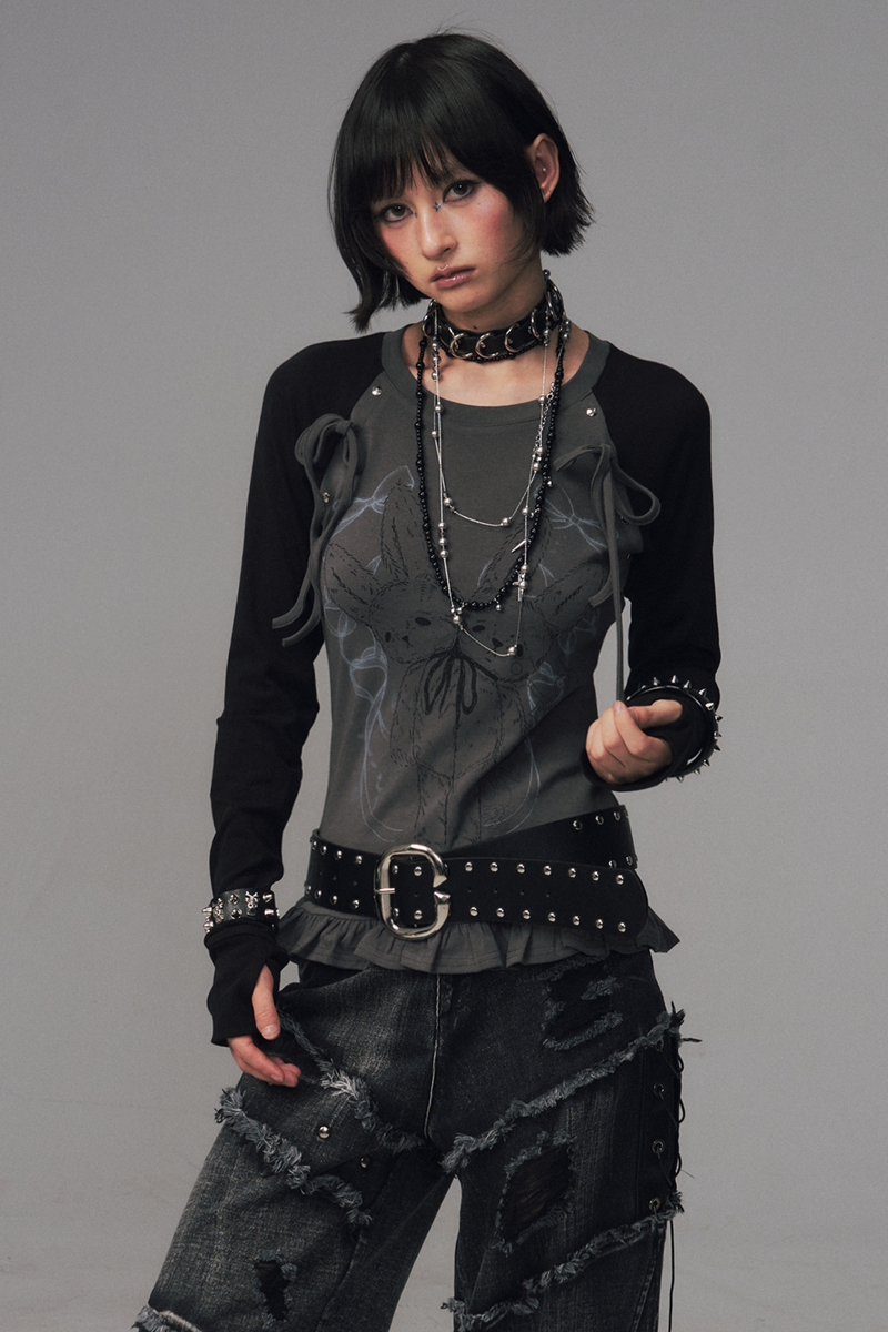 Bicolor Dark Punk Top