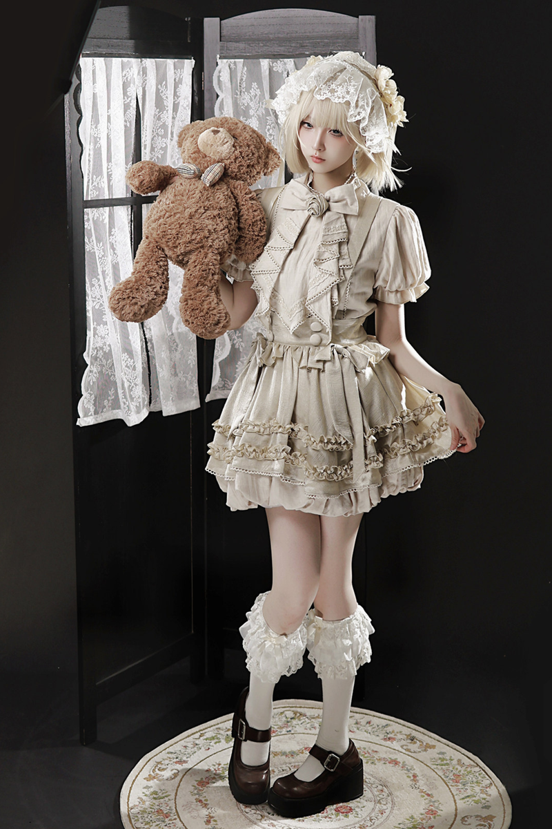 Antique Lolita Top + Suspender Skirt