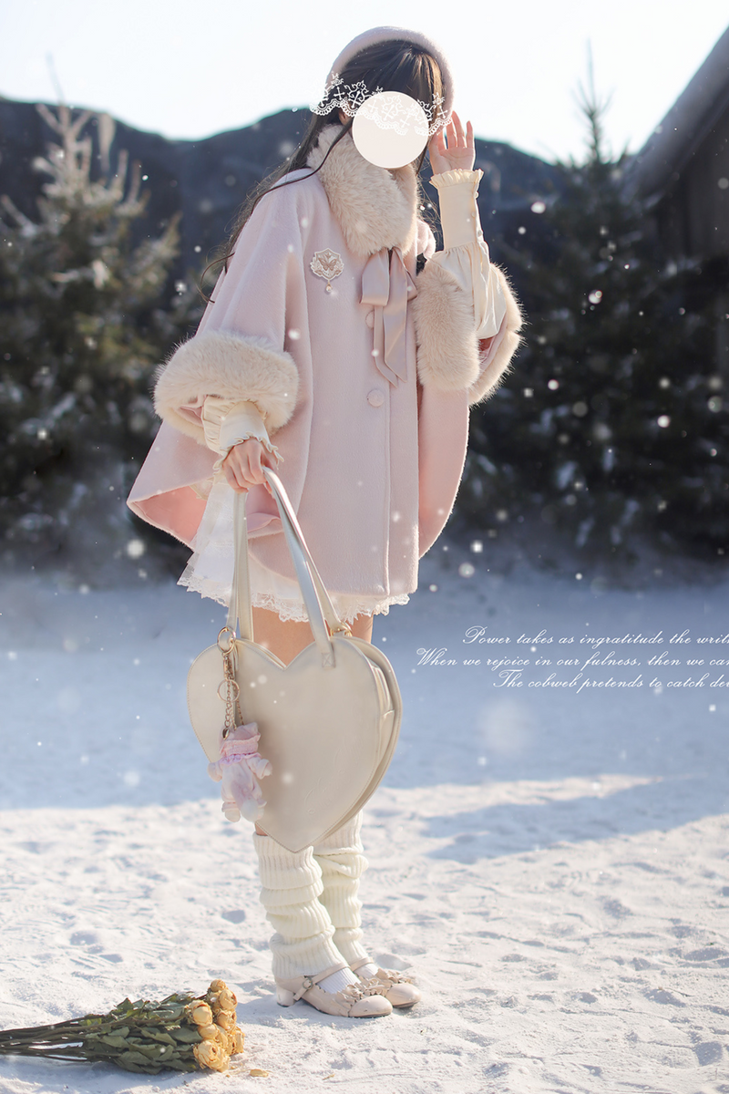 [pre-order] Sweet Wool Poncho Coat + Shirt + Beret + Badge