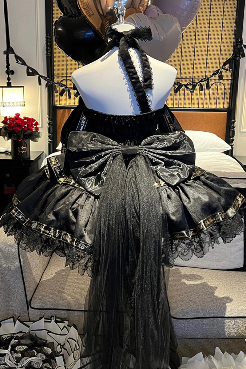 Many Logo Ribbon Princess Dress + Badge + Head Accessory + Tail