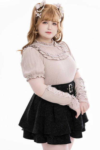 Sweet Cream Knit Top + Arm Warmers