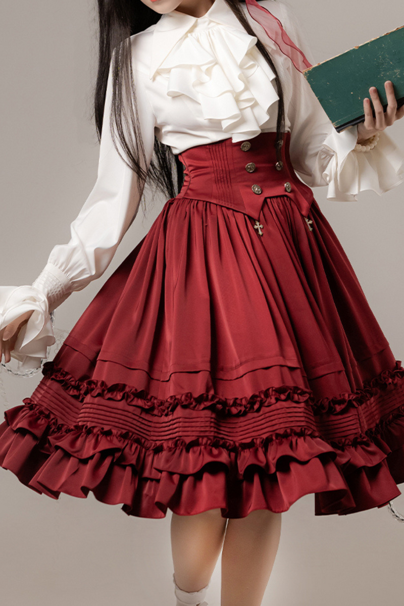 [pre-order] Classic Shirt + Ruffled Retro Lolita Skirt