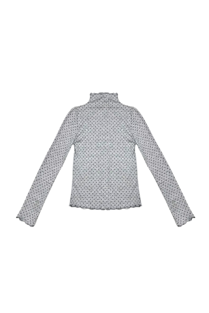 Polka Dot High Neck Top