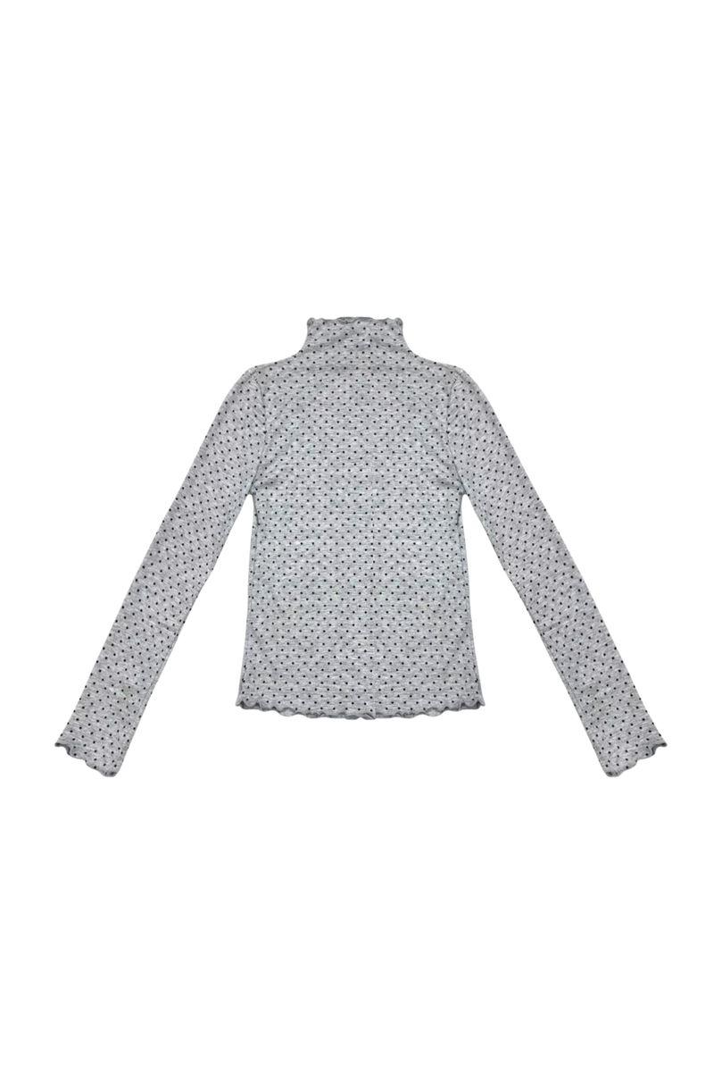 Polka Dot High Neck Top