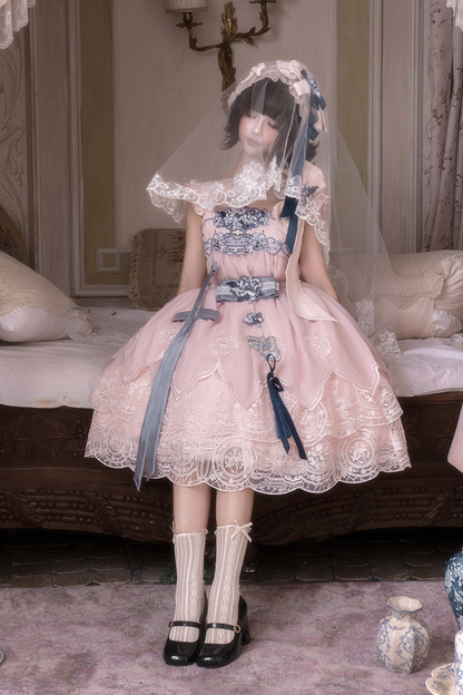 Sweet Chinese-style Suspender Dress